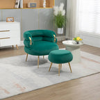 Accent Chair Modern Upholstered Armchair Tufted Chair with Metal Frame - 29.13 x 27.95 x 28.35