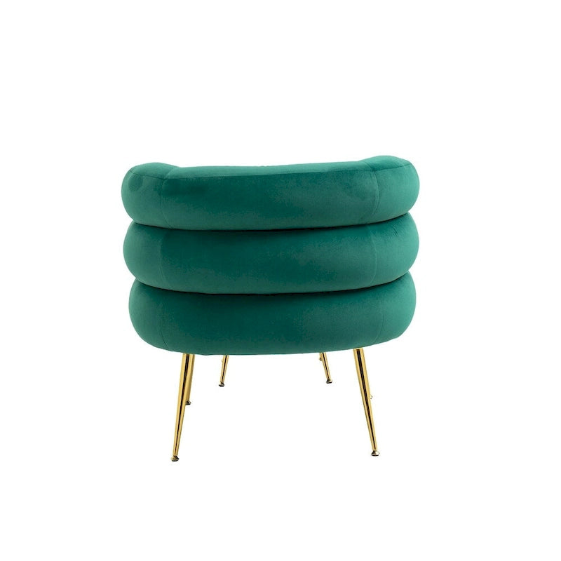 Accent Chair Modern Upholstered Armchair Tufted Chair with Metal Frame - 29.13 x 27.95 x 28.35