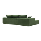 109-inch Green Modular L-shaped Minimalist Upholstered Sectional Sofa Set with Two Pieces Combination - 109W x 68D x 28.5H