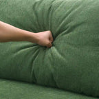 109-inch Green Modular L-shaped Minimalist Upholstered Sectional Sofa Set with Two Pieces Combination - 109W x 68D x 28.5H