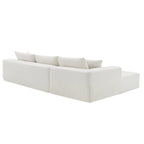109-inch Green Modular L-shaped Minimalist Upholstered Sectional Sofa Set with Two Pieces Combination - 109W x 68D x 28.5H