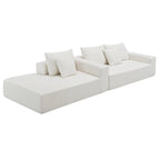 109-inch Green Modular L-shaped Minimalist Upholstered Sectional Sofa Set with Two Pieces Combination - 109W x 68D x 28.5H