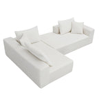 109-inch Green Modular L-shaped Minimalist Upholstered Sectional Sofa Set with Two Pieces Combination - 109W x 68D x 28.5H