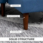 Fabric Sectional Couch with Reversible Sleeper Sofa, Modern L Shaped Sectional Sofa with Pillows, Wooden Legs