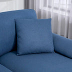 Fabric Sectional Couch with Reversible Sleeper Sofa, Modern L Shaped Sectional Sofa with Pillows, Wooden Legs