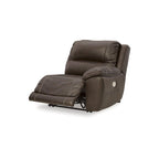 Brown 5-Piece Power Reclining Sectional - 123W x 123D x 43H