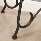 Tempered Glass Table Coffee Table with Metal Frame
