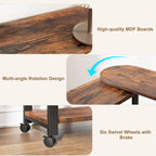 End Table Rotating Sofa Side Table with Charging Station