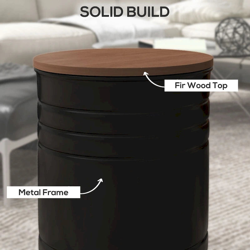 Nesting Storage Ottomans Set of 2 with Lids, Hidden Space